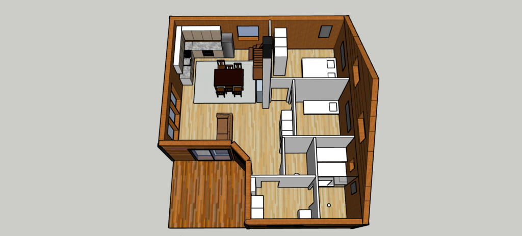 Lockcornerin Keima huvila ylhäältä kuvattuna