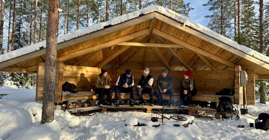 Laavu toimii mainiona levähdyspaikkana.